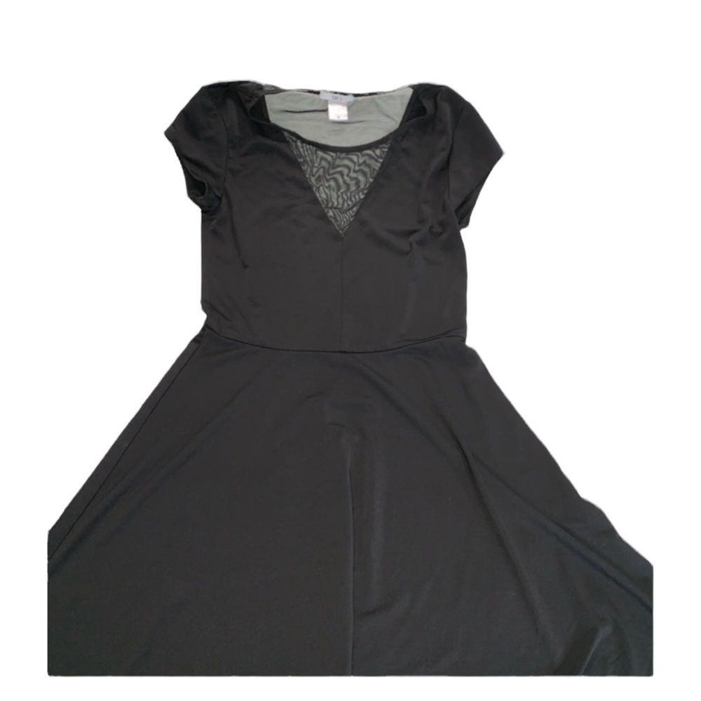 bar III | LBD Little Black Dress Cutout Mesh Flare Skirt